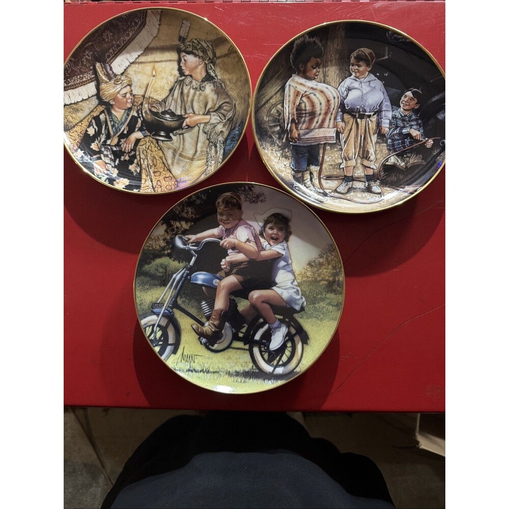 Little Rascals Franklin Mint Collector Plates Lot 3 1991 Limited Edition 8”